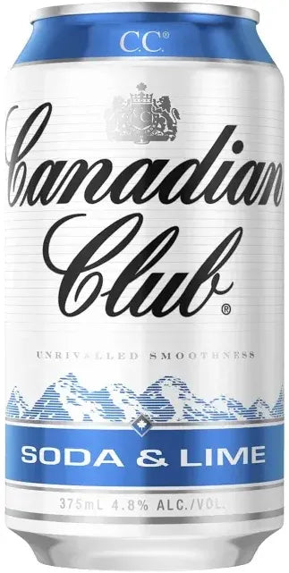 Buy Canadian Club Soda & Lime 24 Pack 4.8% Cans 375ml Online at Bottle Stop