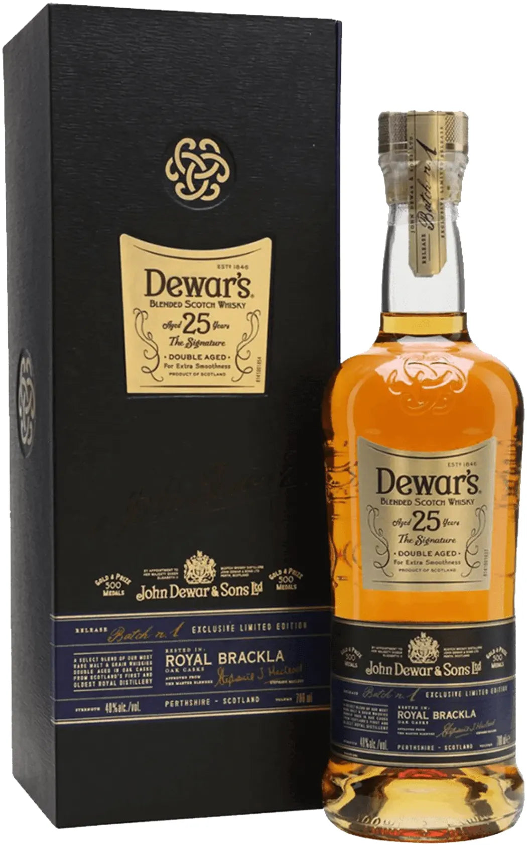 Buy Dewar's 25 Year Old Signature Blended Scotch Whisky 700ml Online at Bottle Stop