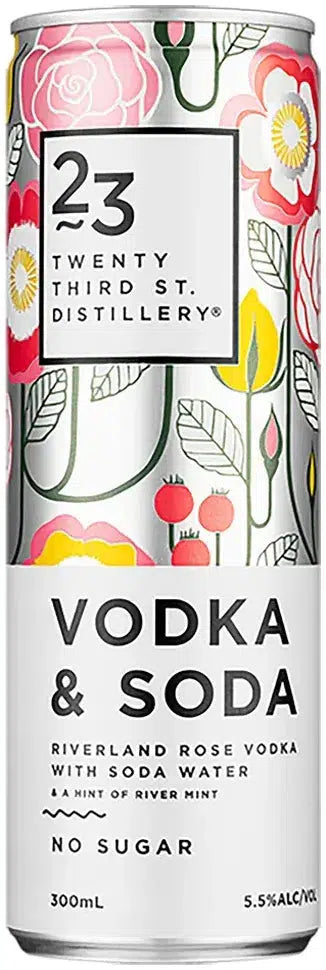 Buy 23rd Street Distillery Rose Vodka & Soda 300ml Online at Bottle Stop