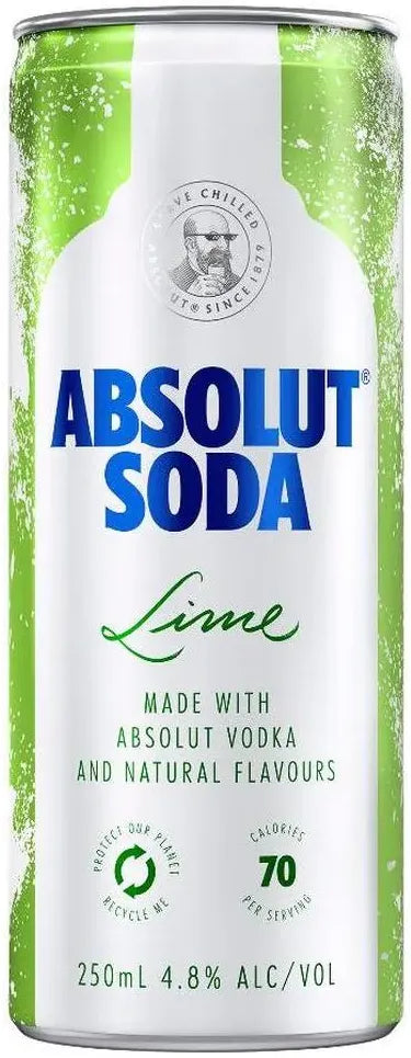 Buy Absolut Lime And Soda 250ml Online at Bottle Stop