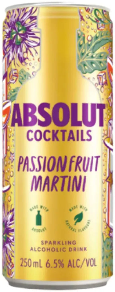 Buy Absolut Passionfruit Martini 250ml Online at Bottle Stop
