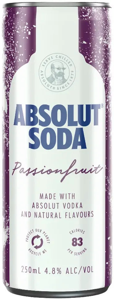 Buy Absolut Passionfruit Vodka & Soda 250ml Online at Bottle Stop