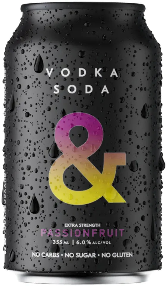 Buy Ampersand Projects Vodka Soda & Passionfruit 355ml Online at Bottle Stop