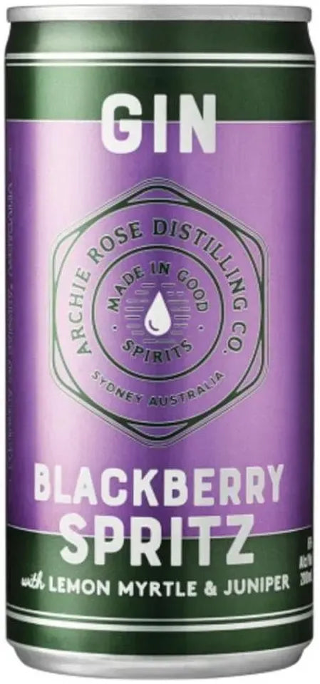 Buy Archie Rose Gin Blackberry Spritz with Lemon Myrtle 200ml 4 Pa Online at Bottle Stop