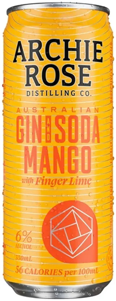 Buy Archie Rose Straight Dry Gin & Mango Soda With Finger Lime 330ml Online at Bottle Stop