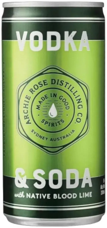 Buy Archie Rose Vodka & Soda with Native Blood Lime 200ml Online at Bottle Stop