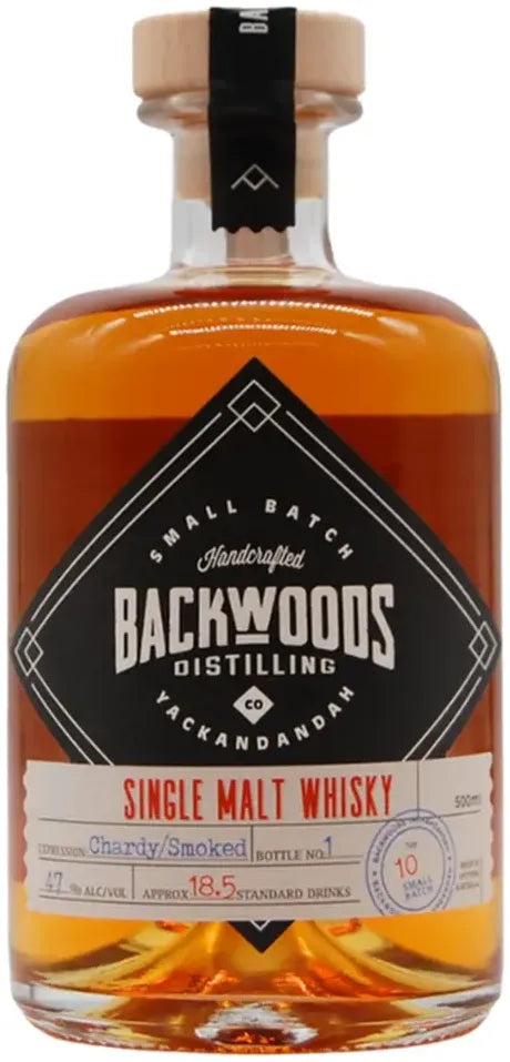 Buy Backwoods Single Malt Batch 10 Ex Chardonnay Cask Smoked Red 500ml Online at Bottle Stop
