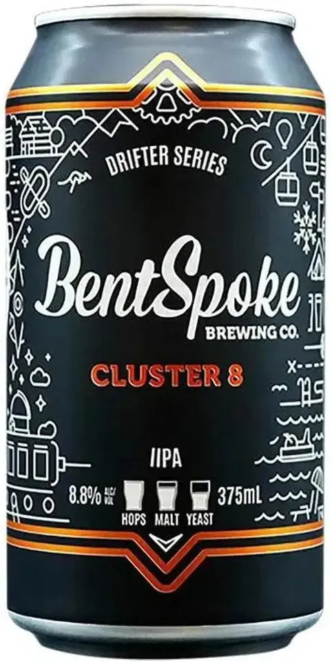 Buy Bentspoke Brewing Co. Cluster 8 Double IPA Cans 375ml Online at Bottle Stop