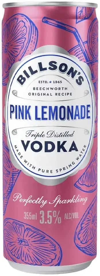 Buy Billson's Vodka With Pink Lemonade 355ml Online at Bottle Stop