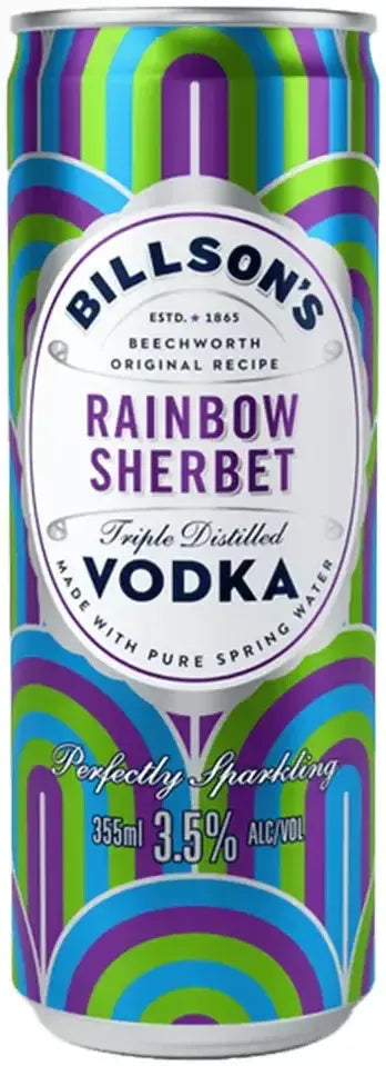 Buy Billson's Vodka With Rainbow Sherbet 355ml Online at Bottle Stop