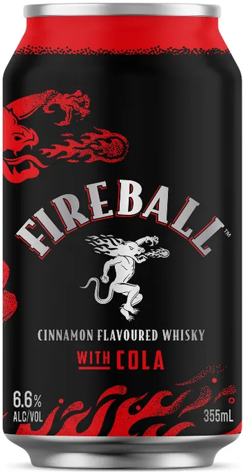 Buy Fireball Cinnamon Whisky & Cola 6.6% 355ml Online at Bottle Stop