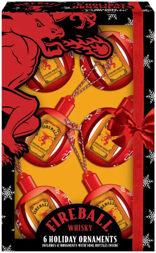 Buy Fireball Cinnamon Whisky Ornaments 6 x 50ml Online at Bottle Stop