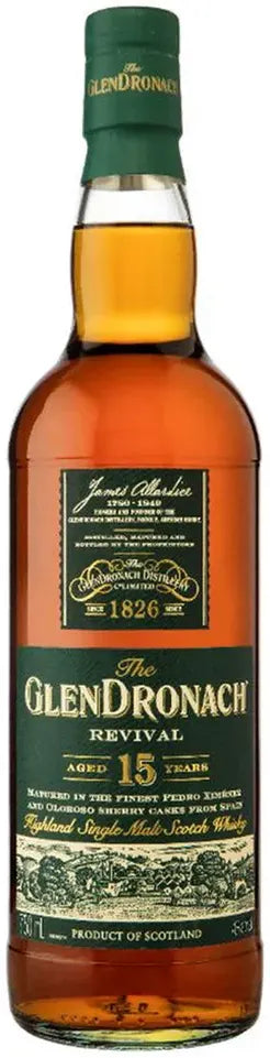 Buy Glendronach 15 Year Old Revival Pedro Ximenez & Oloroso Single Malt Whisky 700ml Online at Bottle Stop