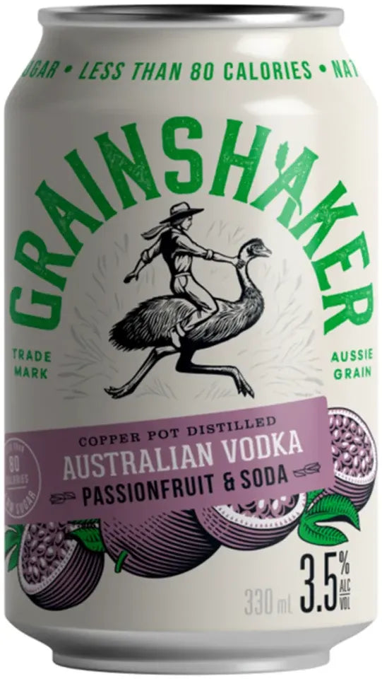 Buy Grainshaker Passionfruit & Soda 3.5% 330ml Online at Bottle Stop