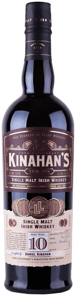Buy Kinahans 10 Year Old Single Malt Irish Whiskey 700ml Online at Bottle Stop