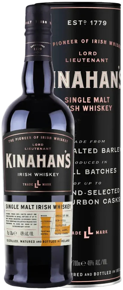 Buy Kinahan's Heritage Single Malt Irish Whiskey 700ml Online at Bottle Stop