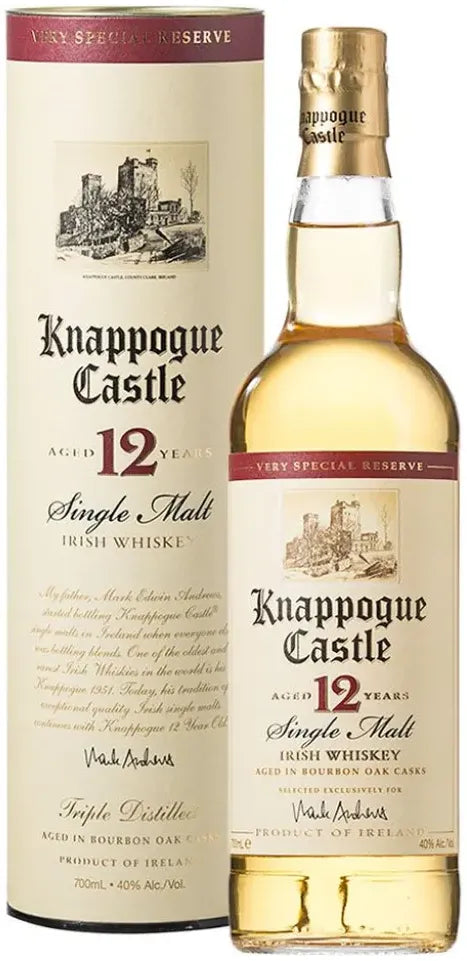 Buy Knappogue Castle 12 Year Old Single Malt Irish Whiskey 700ml Online at Bottle Stop