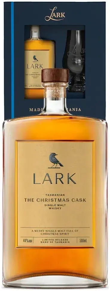 Buy Lark Distillery Christmas Cask with Glencairn Glass Giftbox 100ml Online at Bottle Stop