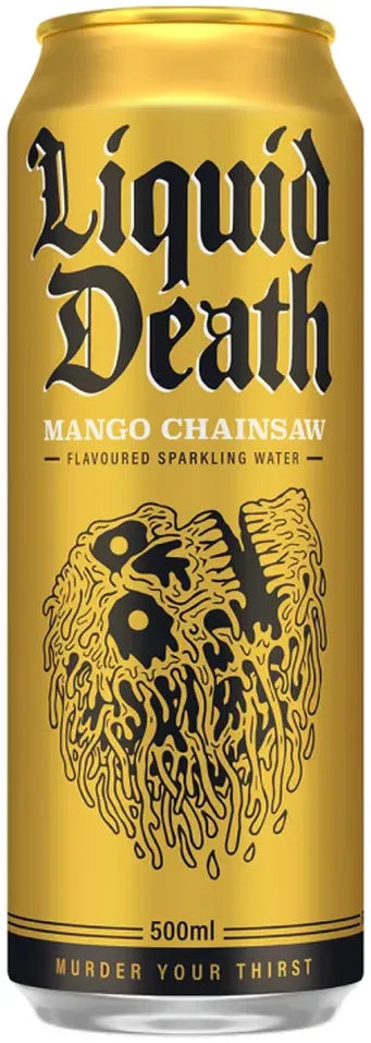 Buy Liquid Death Sparkling Water Mango Chainsaw 500ml Online at Bottle Stop