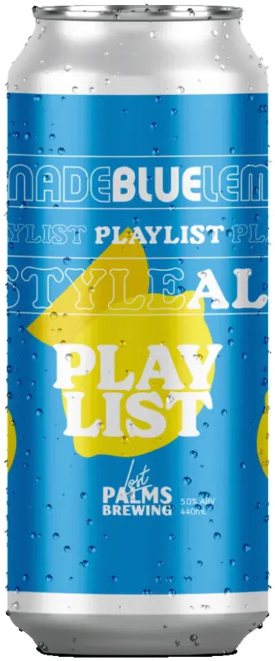 Buy Lost Palms Brewing Co. Playlists Blue Lemonade Soda Ale 440ml Online at Bottle Stop