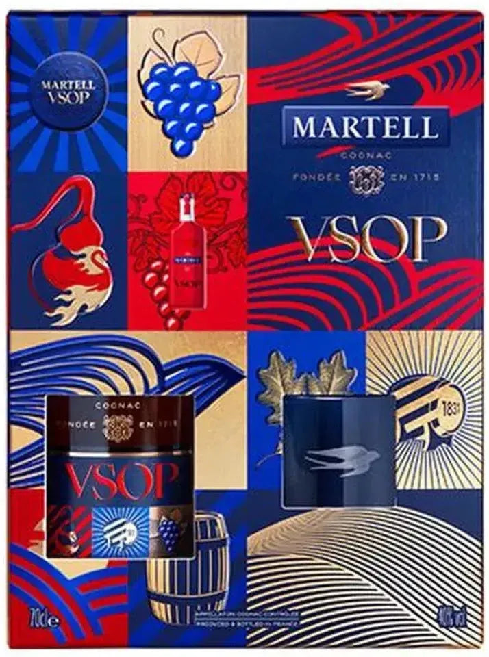 Buy Martell VSOP Cognac & 2 Glasses Gift Pack 700ml Online at Bottle Stop