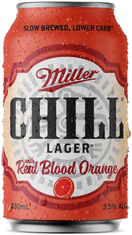 Buy Miller Chill Blood Orange Can 330ml Online at Bottle Stop
