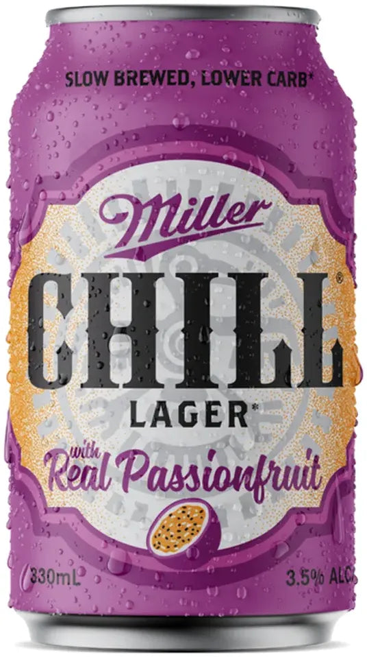 Buy Miller Chill Passionfruit Can 330ml Online at Bottle Stop
