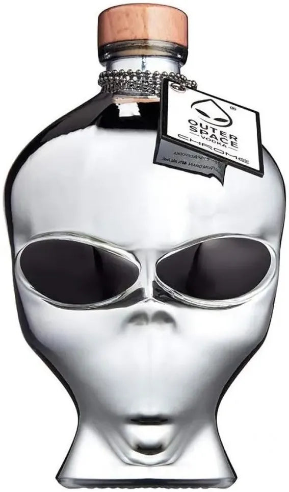 Buy Outerspace Alien Head Chrome Edition Vodka 700ml Online at Bottle Stop