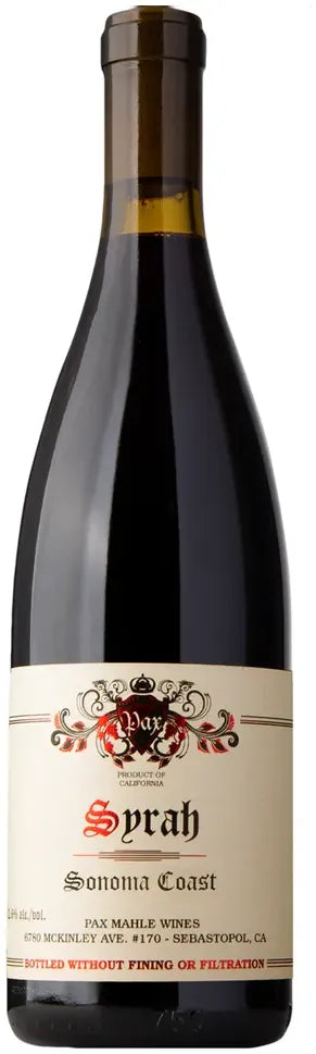 Buy Pax Wines Sanoma Coast Syrah 2020 750ml Online at Bottle Stop