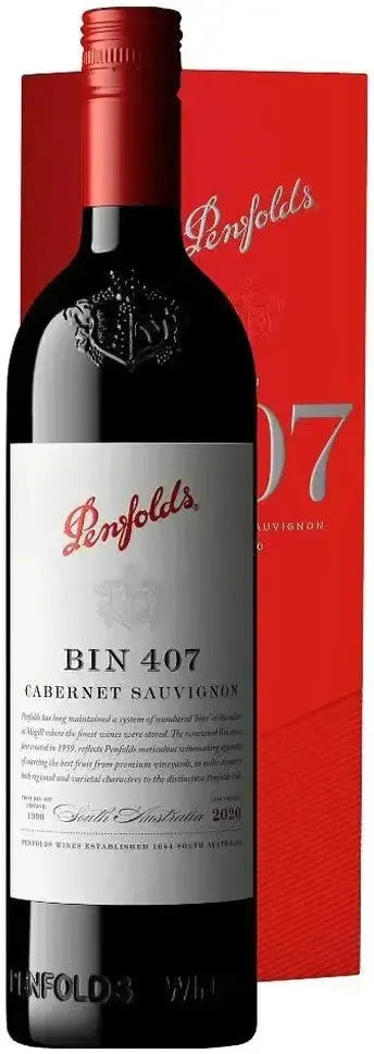 Buy Penfolds Bin 407 Cabernet Sauvignon 2020 Gift Box 750ml Online at Bottle Stop