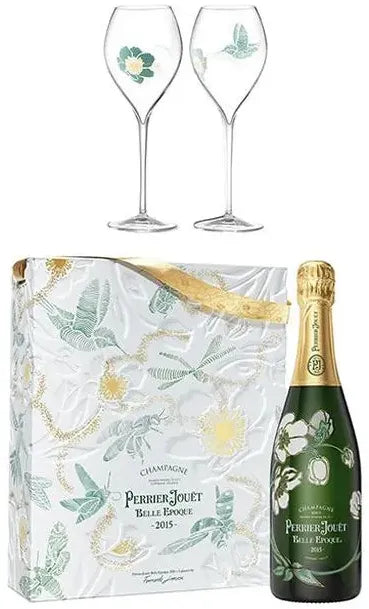 Buy Perrier-Jouet Belle Epoque Brut Twin 2015 Gift Pack Online at Bottle Stop