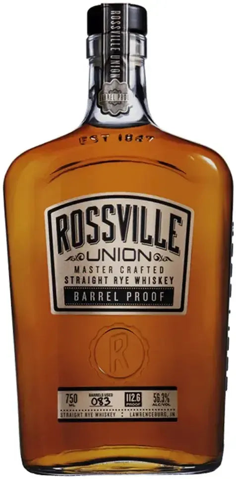 Buy Rossville Union Barrel Proof Straight Bourbon Whiskey 750ml Online at Bottle Stop