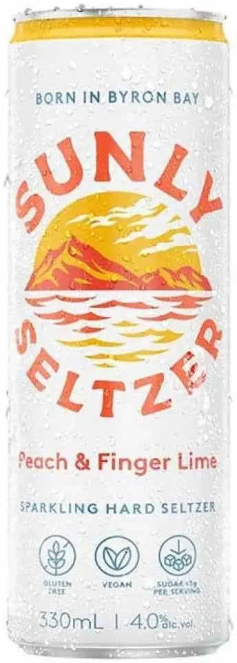 Buy Sunly Seltzer Peach & Finger Lime Seltzer 330ml Online at Bottle Stop