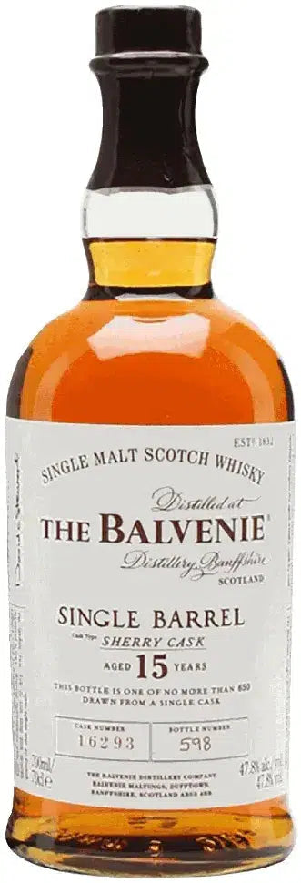 Buy The Balvenie Single Barrel Sherry Cask Aged 15 Years 700ml Online at Bottle Stop