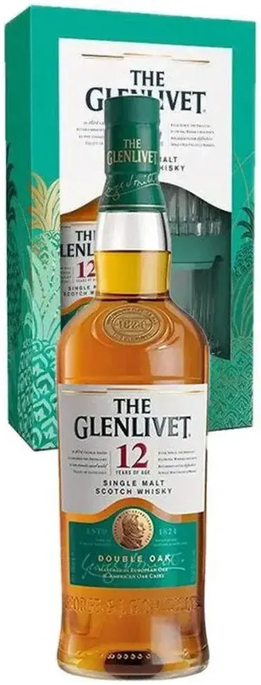 Buy The Glenlivet 12 Year Old Twin Glass Gift Pack 700ml Online at Bottle Stop