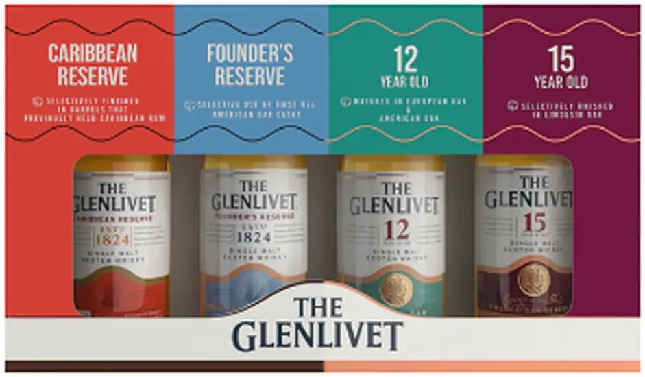 Buy The Glenlivet Mini Tasting Pack 4 X 50ml Online at Bottle Stop