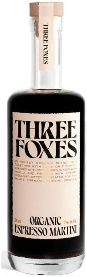 Buy Three Foxes Organic Espresso Martini 700ml Online at Bottle Stop