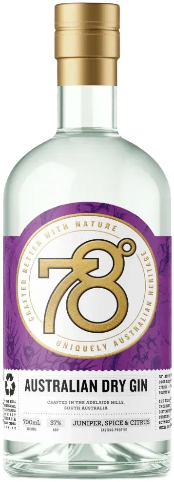 Buy 78 Degrees Australian Dry Gin 700ml Online at Bottle Stop