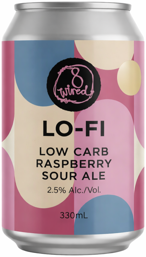 8 Wired Lo-Fi Raspberry Sour 2.5% Cans 330ml | Bottle Stop