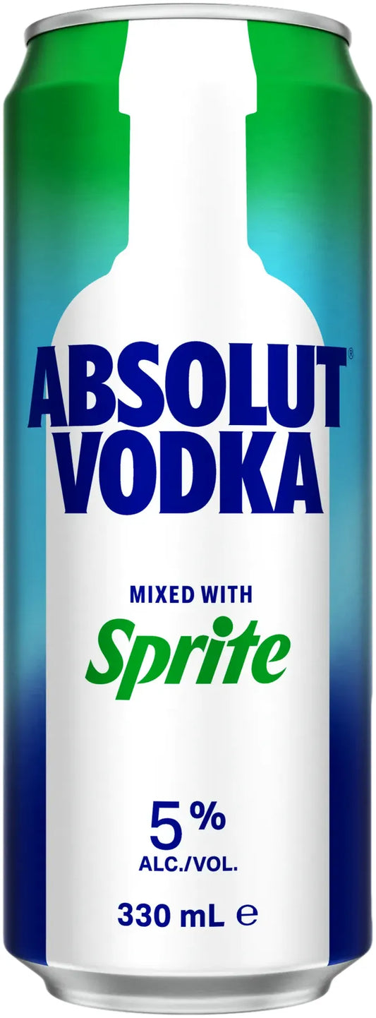 Absolut Vodka & Sprite 5% 30 Pack Cans 330ml | Bottle Stop