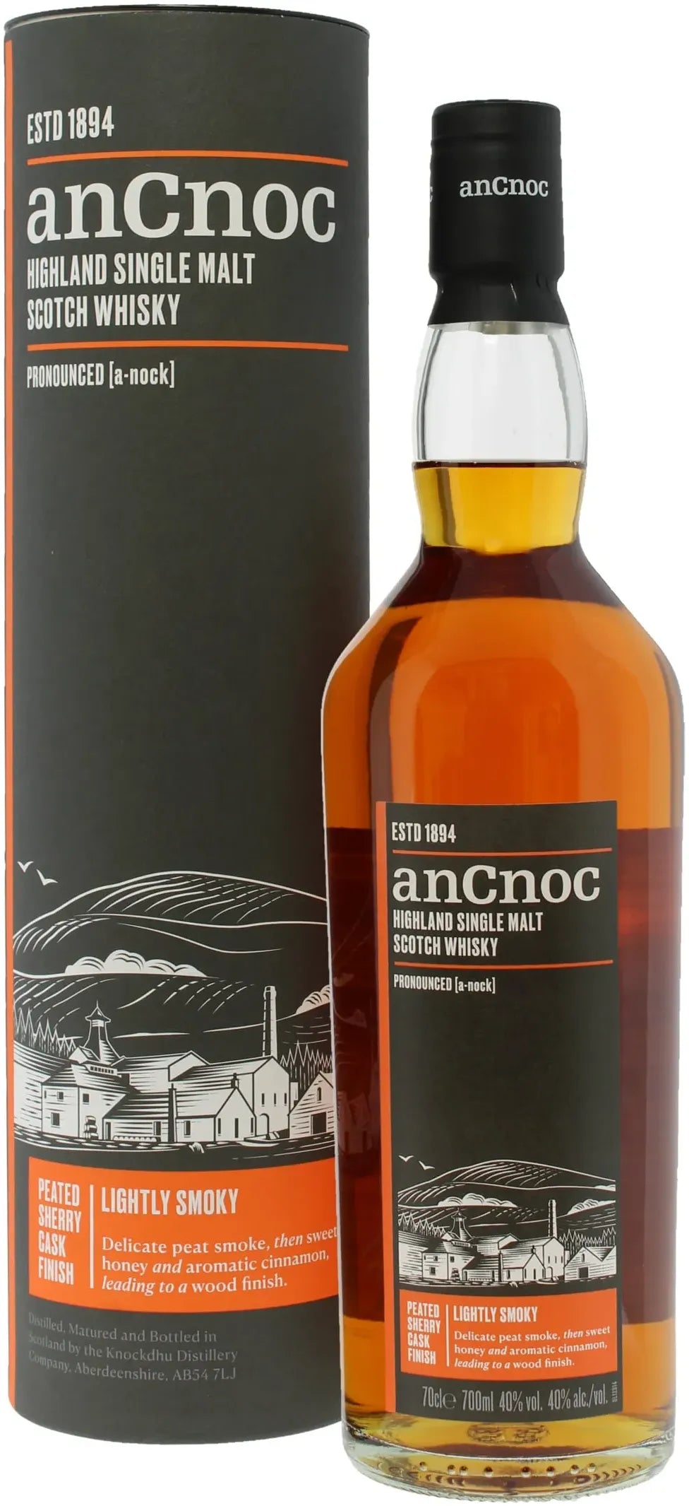Ancnoc Sherry Cask Finish Peated Single Malt Scotch Whisky 700ml | Bottle Stop