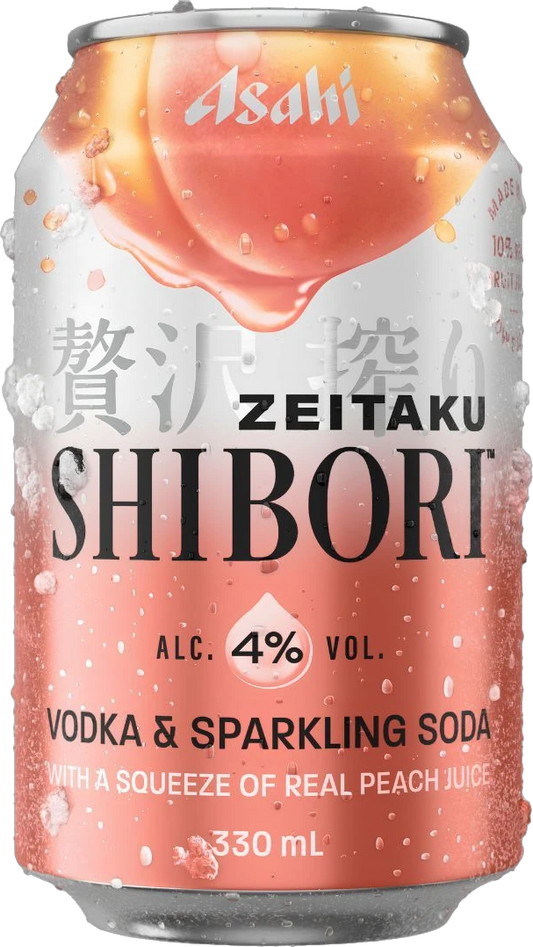 Asahi Zeitaku Shibori Vodka & Soda Peach 4% 24 Pack Cans 330ml | Bottle Stop