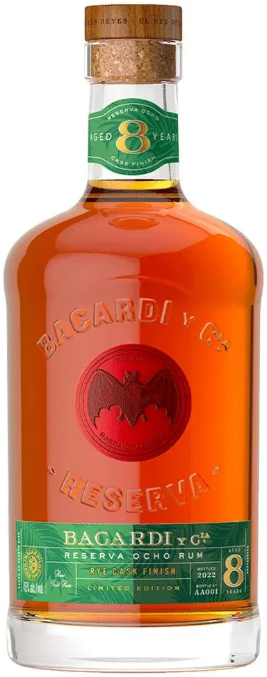 Bacardi Reserva Ocho Rye Cask FInish Rum 1L | Bottle Stop