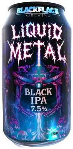 Buy Blackflag Brewing Liquid Metal Black IPA 7.5% 16 Pack Cans 375ml Online at Bottle Stop