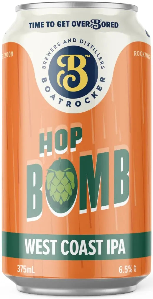 Boatrocker Hop Bomb West Coast IPA 6.2% 24 Pack Cans 375ml | Bottle Stop