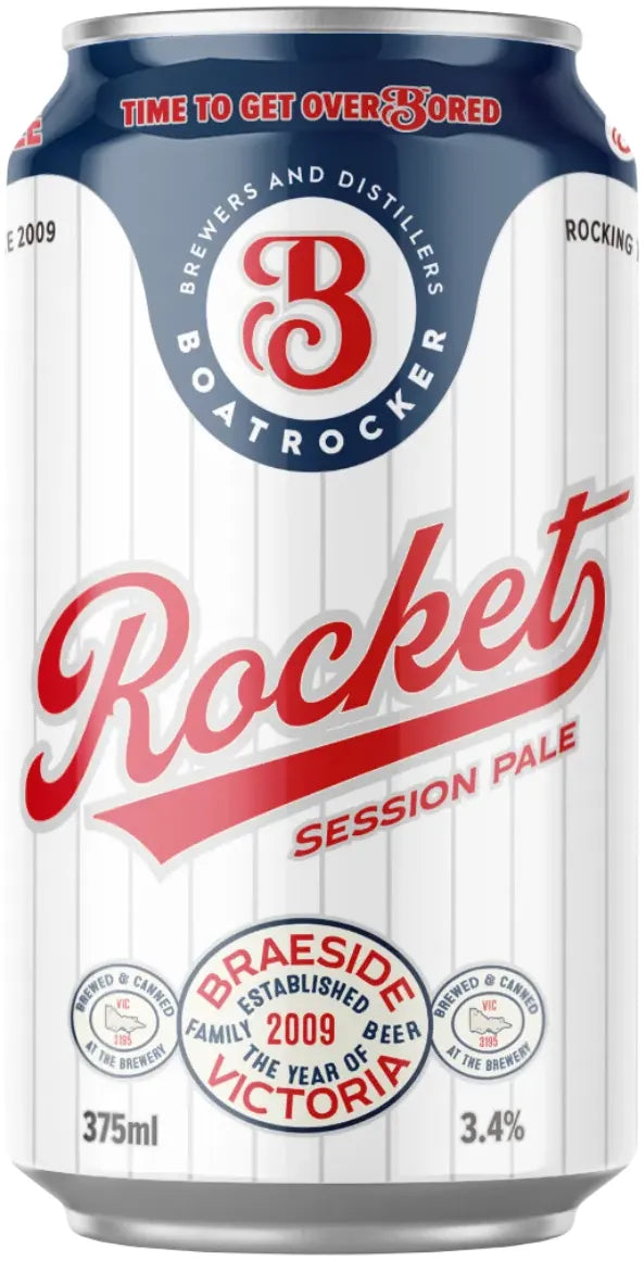 Boatrocker Rocket Session Pale 3.4% 24 Pack Cans 375ml | Bottle Stop