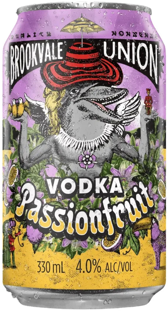 Buy Brookvale Union Passionfruit 4% Cans 330ml Online at Bottle Stop