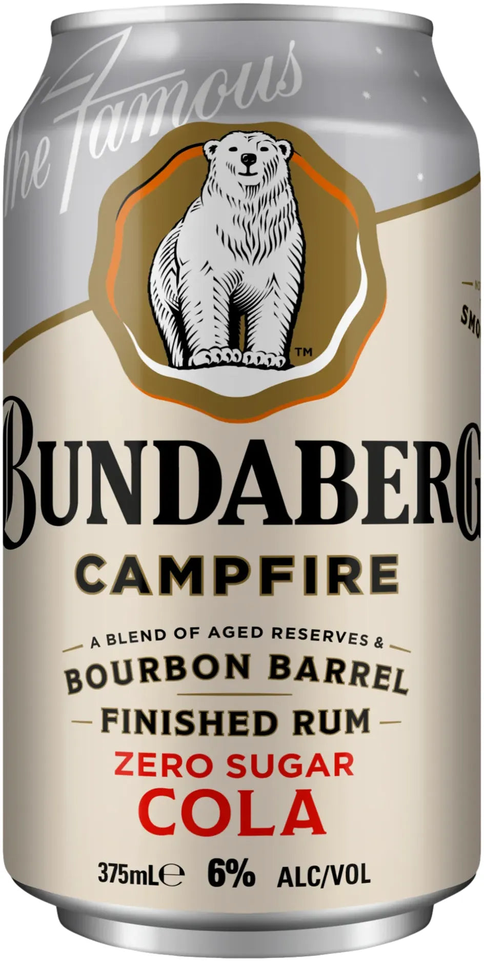 Bundaberg Campfire Bourbon Barrel Zero Sugar Cola 6% 24 Pack Cans 330ml | Bottle Stop