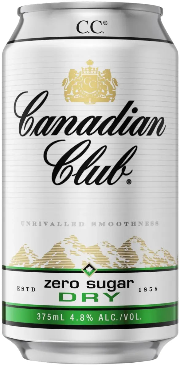 Buy Canadian Club & Dry Zero 4.8% 24 Pack Cans 375ml Online at Bottle Stop