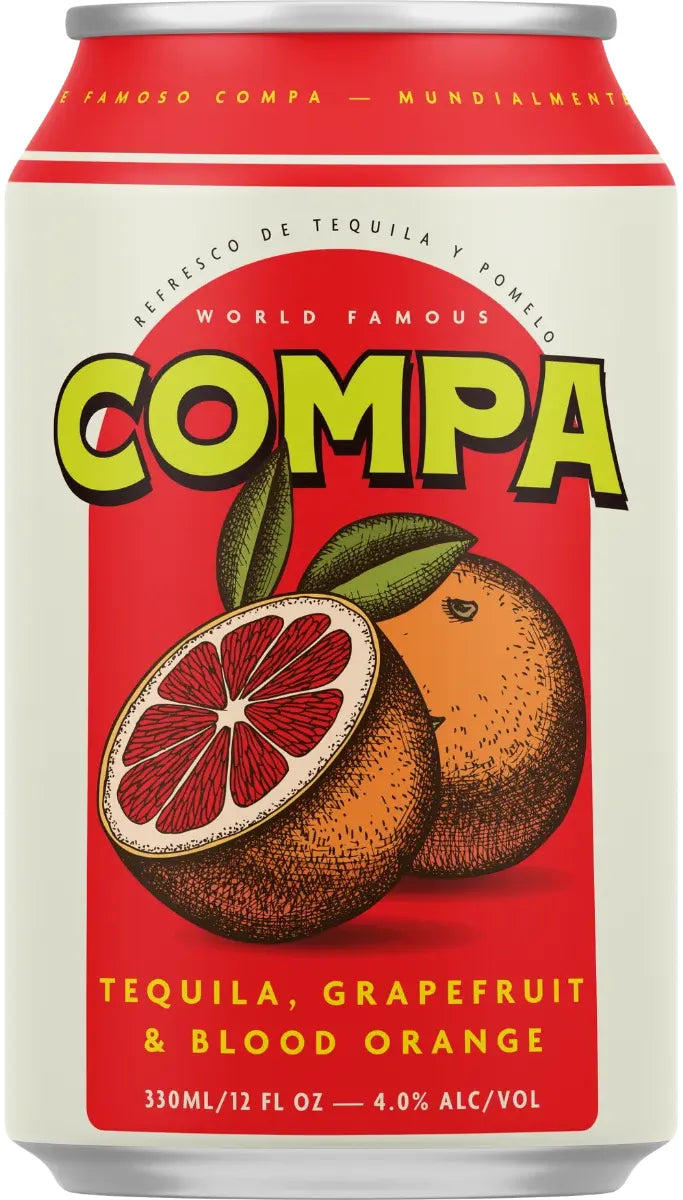 Compa Tequila Grapefruit & Blood Orange 4% 24 Pack Cans 330ml | Bottle Stop